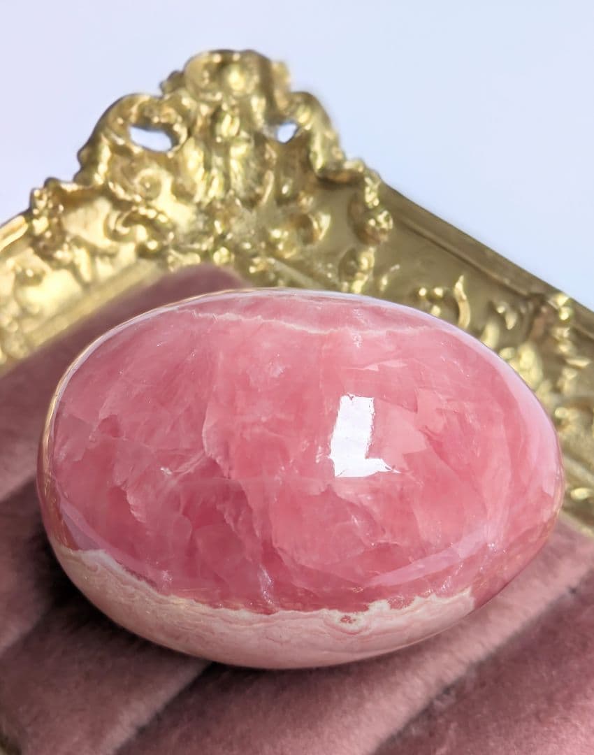 よ*み様 【インカローズ】 ロードクロサイト エッグ アルゼンチン産 卵型 天然