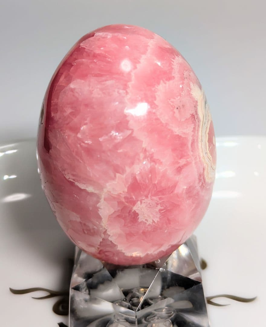 よ*み様 【インカローズ】 ロードクロサイト エッグ アルゼンチン産 卵型 天然