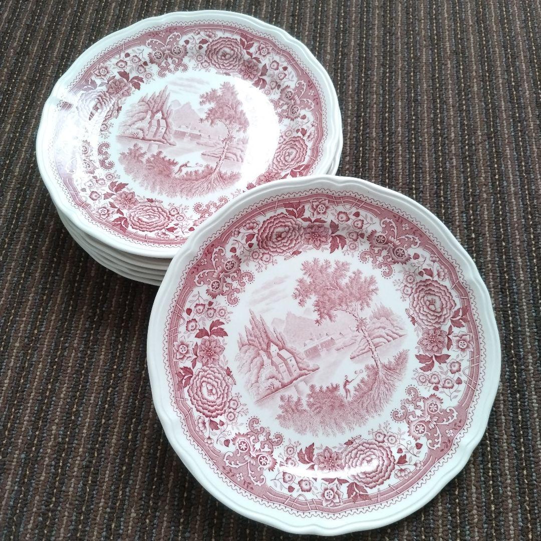 【美品】ビレロイ&ボッホ　ブルゲンラント　赤　　前菜皿／デザート皿　６枚セット