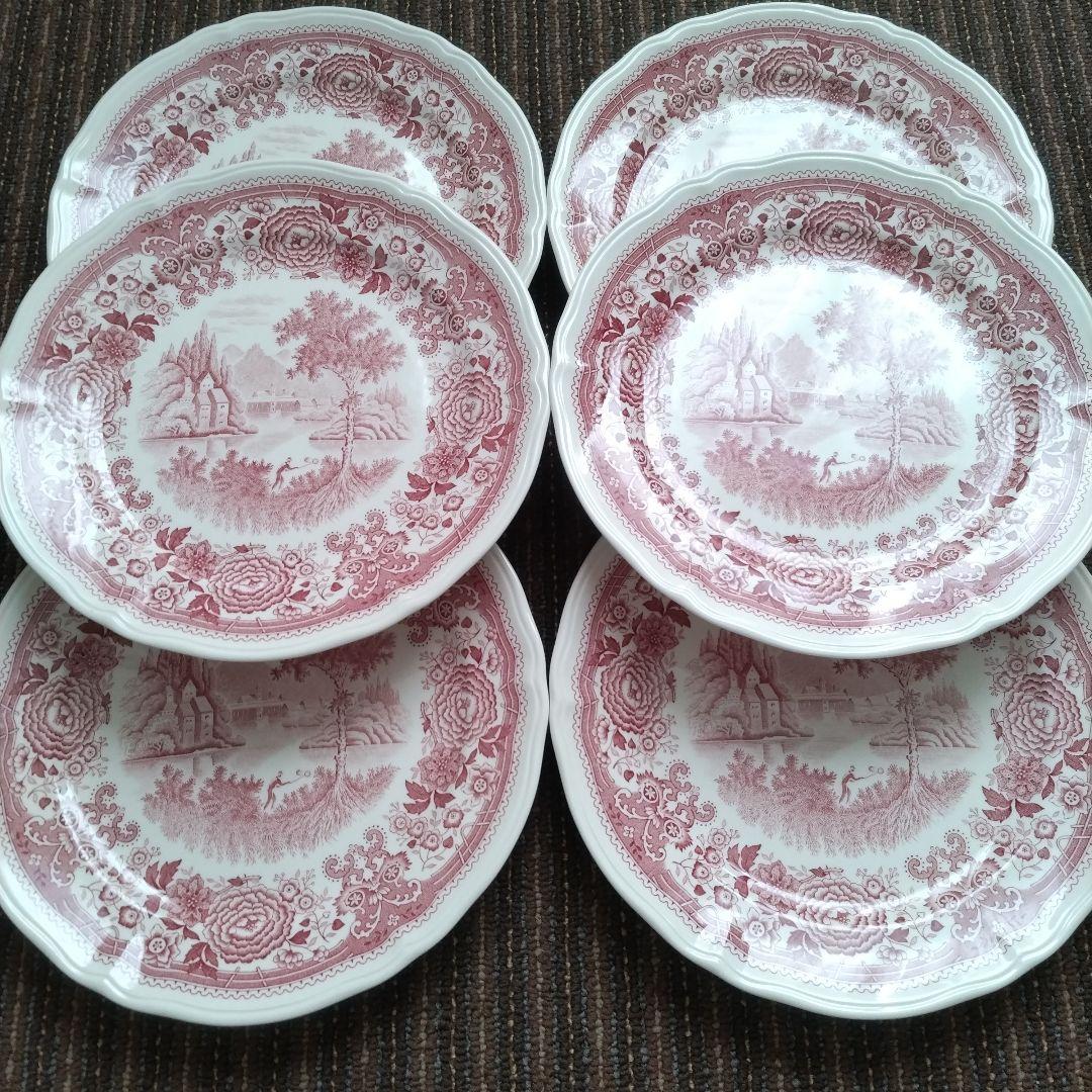 【美品】ビレロイ&ボッホ　ブルゲンラント　赤　　前菜皿／デザート皿　６枚セット