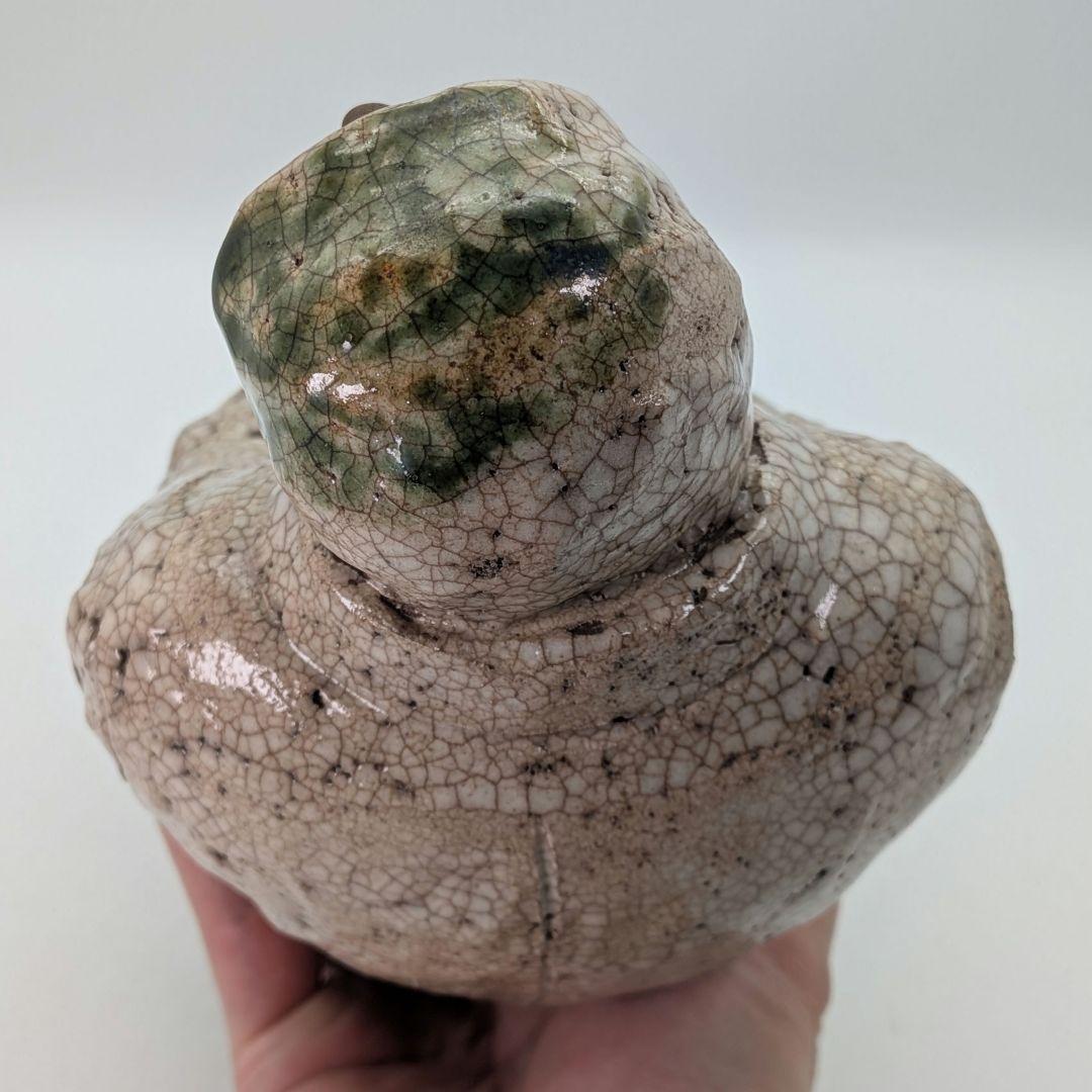 満寿窯 増田重幸 瀬戸焼 陶像「豊作」 共箱合布 農民 百姓 置物 縁起物