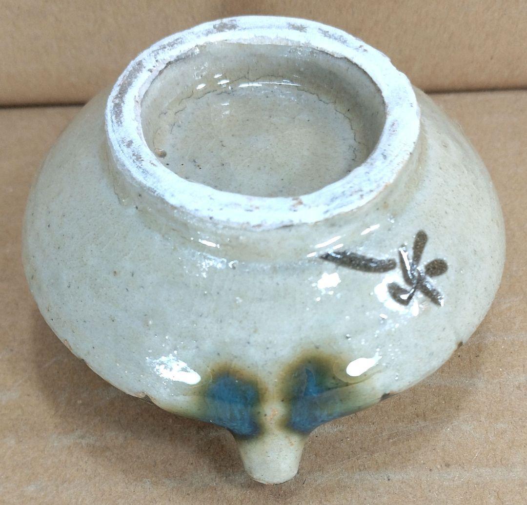 最高傑作【本物保証】金城次郎 水滴 共箱(本人書付）栞 笑魚紋水滴 ヤチムン壷焼