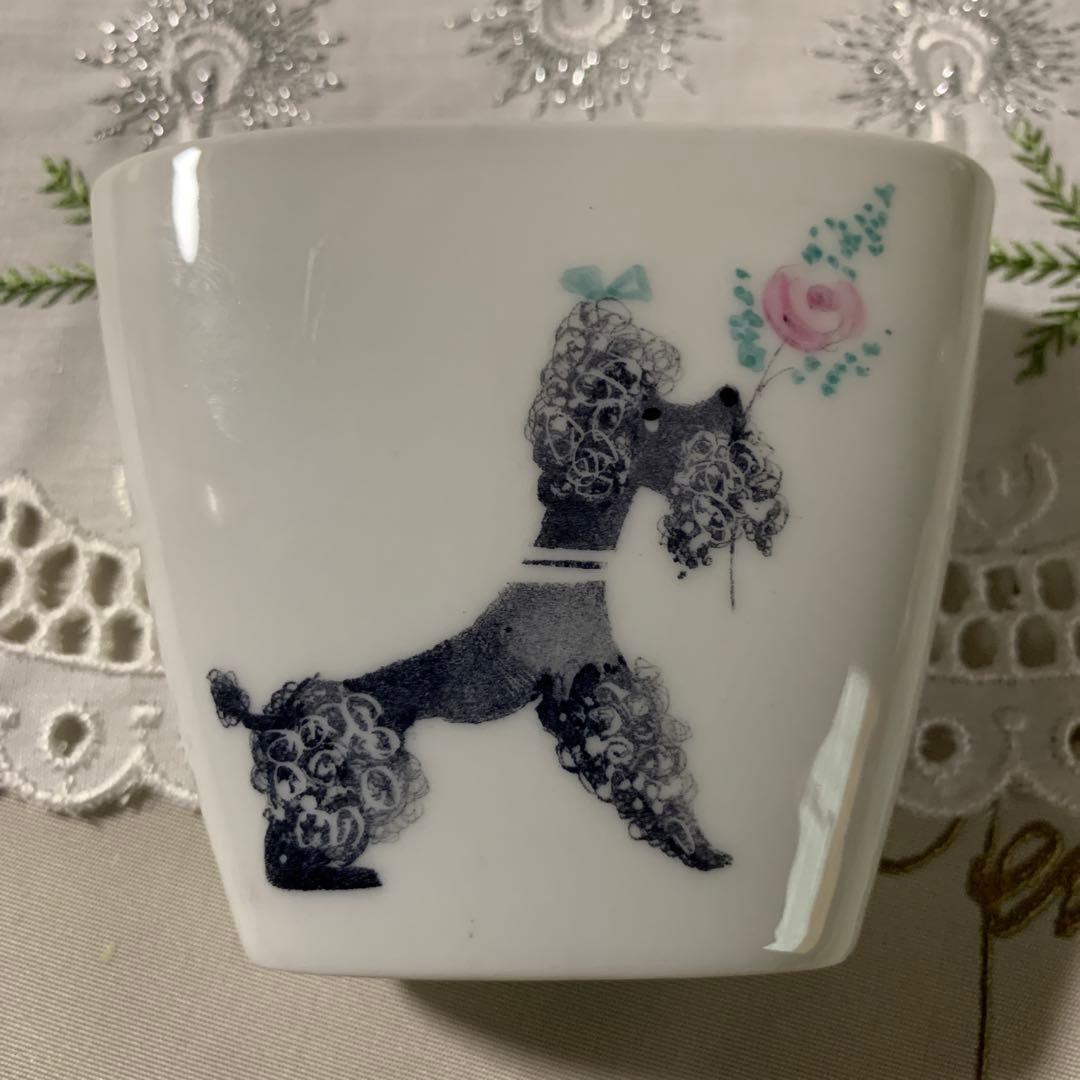 プードル三昧！ローゼンタール社の花瓶とお皿デンマーク刺繍の額5点セット可愛い！