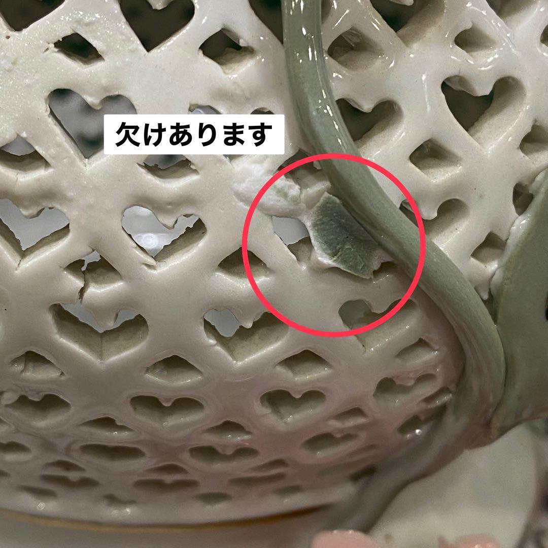 透かし彫り 置物 インテリア 花 アンティーク