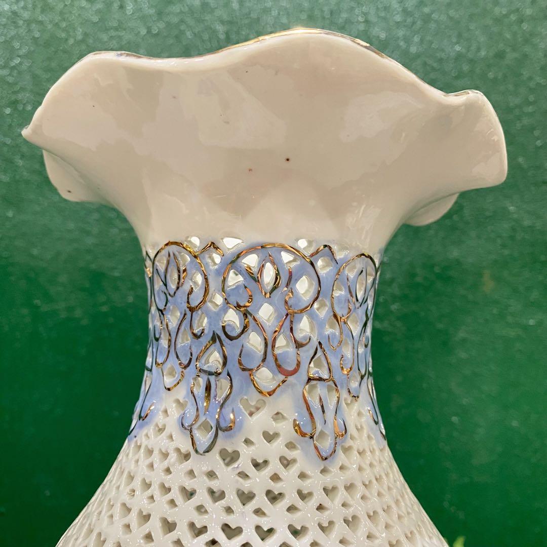 透かし彫り 置物 インテリア 花 アンティーク