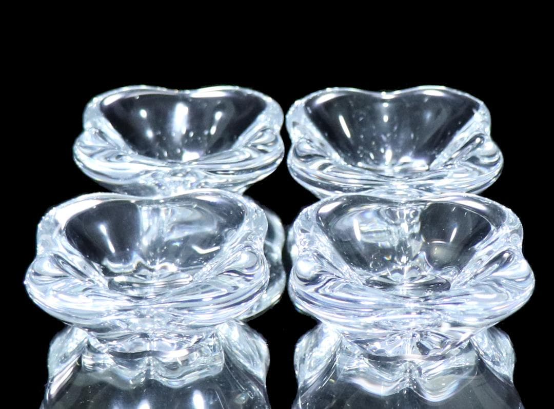 オールド・バカラ 極稀少 バターディッシュ 調味料入れ 4個セット 箱付き