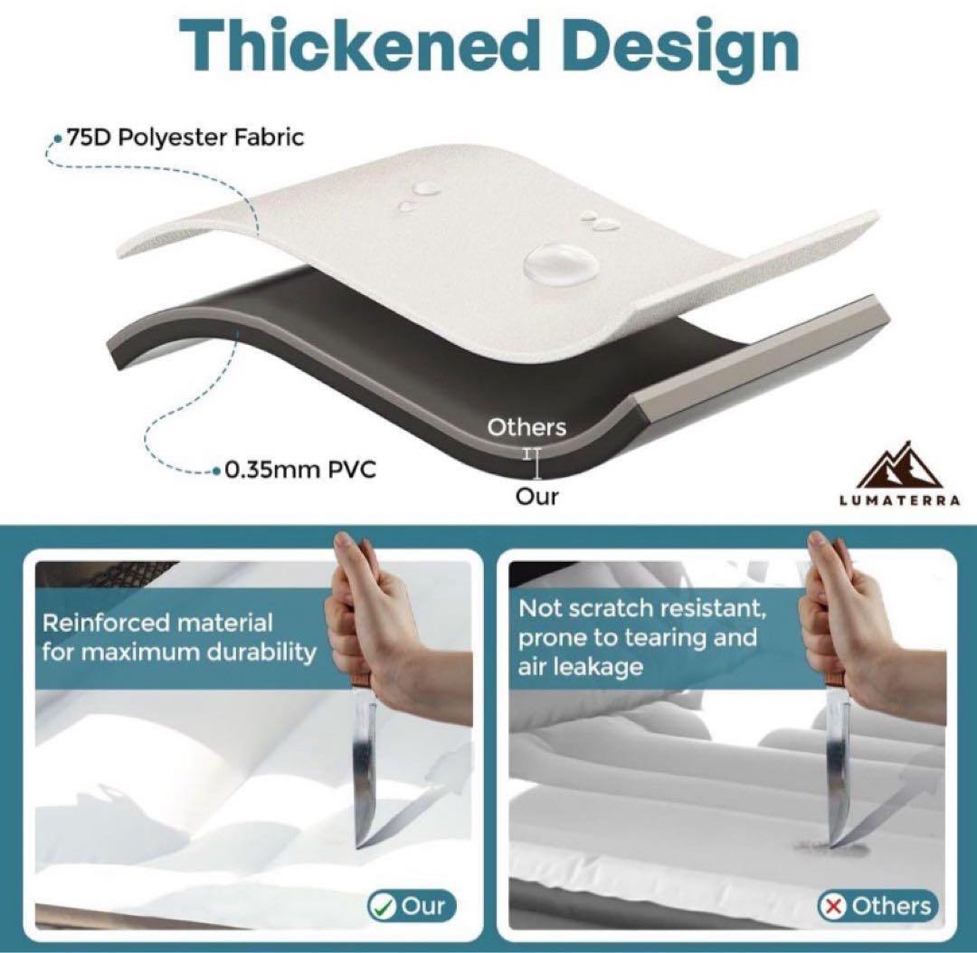 新品　車中泊　マット　エアーマット　SUV　エアーベッド　13.5cm最大厚さ