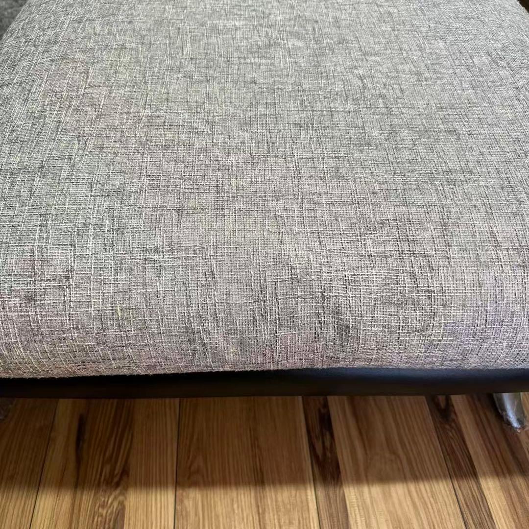 Armonia　グレー カウチソファ 背もたれクッション付き