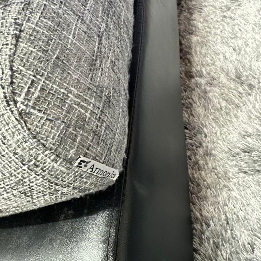 Armonia　グレー カウチソファ 背もたれクッション付き