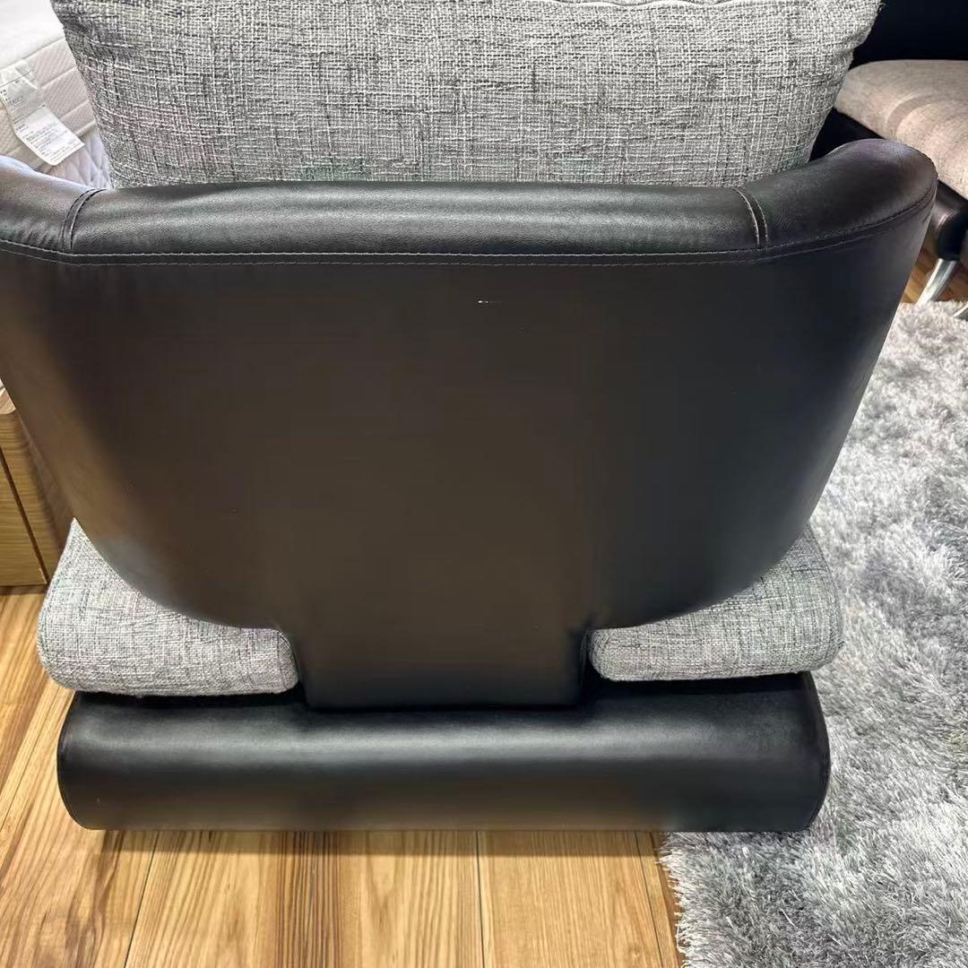 Armonia　グレー カウチソファ 背もたれクッション付き