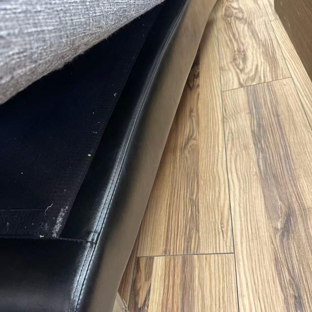 Armonia　グレー カウチソファ 背もたれクッション付き