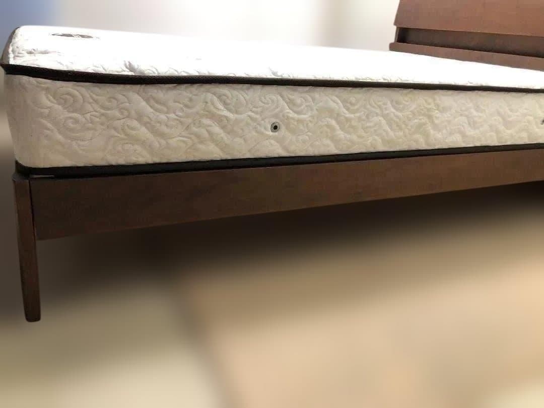 マナベインテリアハーツ とダブルマットレスとベッドフレーム セット　1215-1