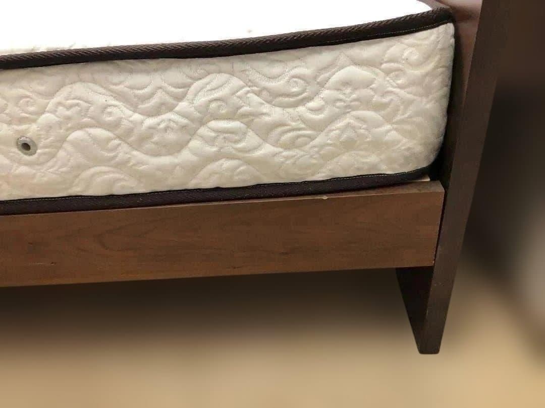 マナベインテリアハーツ とダブルマットレスとベッドフレーム セット　1215-1