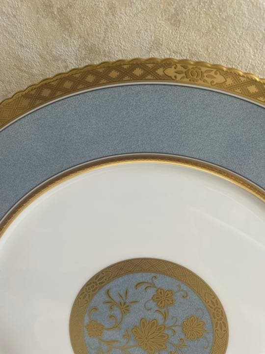 ノリタケ　ヨシノ　30センチサービスプレートブルー　6枚組