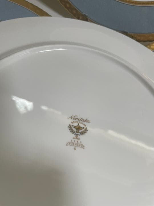 ノリタケ　ヨシノ　30センチサービスプレートブルー　6枚組