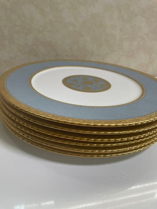 ノリタケ　ヨシノ　30センチサービスプレートブルー　6枚組