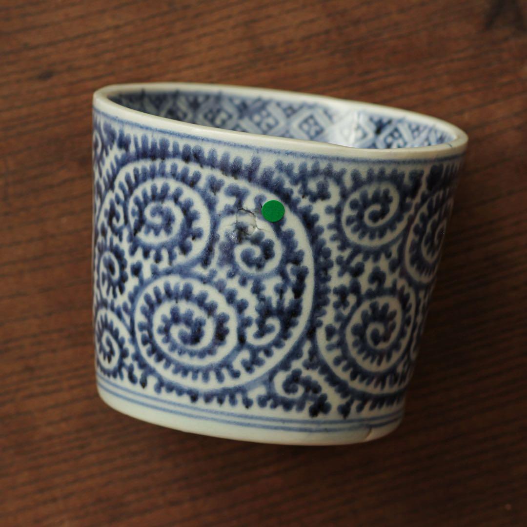 伊万里 古伊万里 江戸 後期 幕末 蕎麦猪口 総柄 蛸唐草 蛇の目 高台