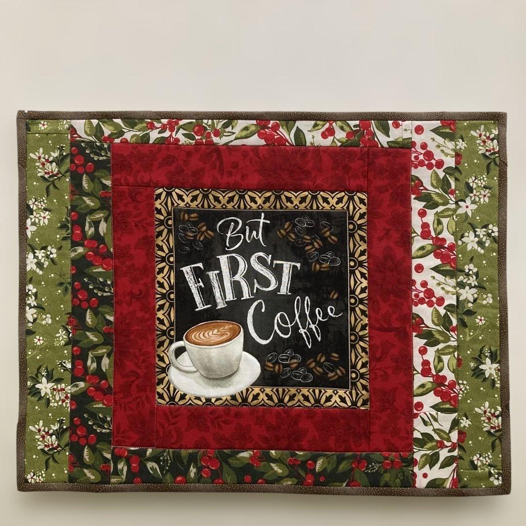 パッチワークキルトタペストリー・ハンドメイド・カフェ・クリスマス