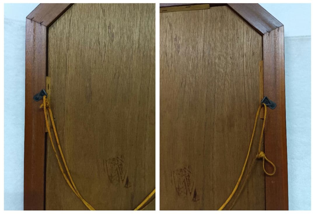 ウォールミラー　姿見　アンティーク　ヴィンテージ　鏡　縦長 八角形壁掛けミラー