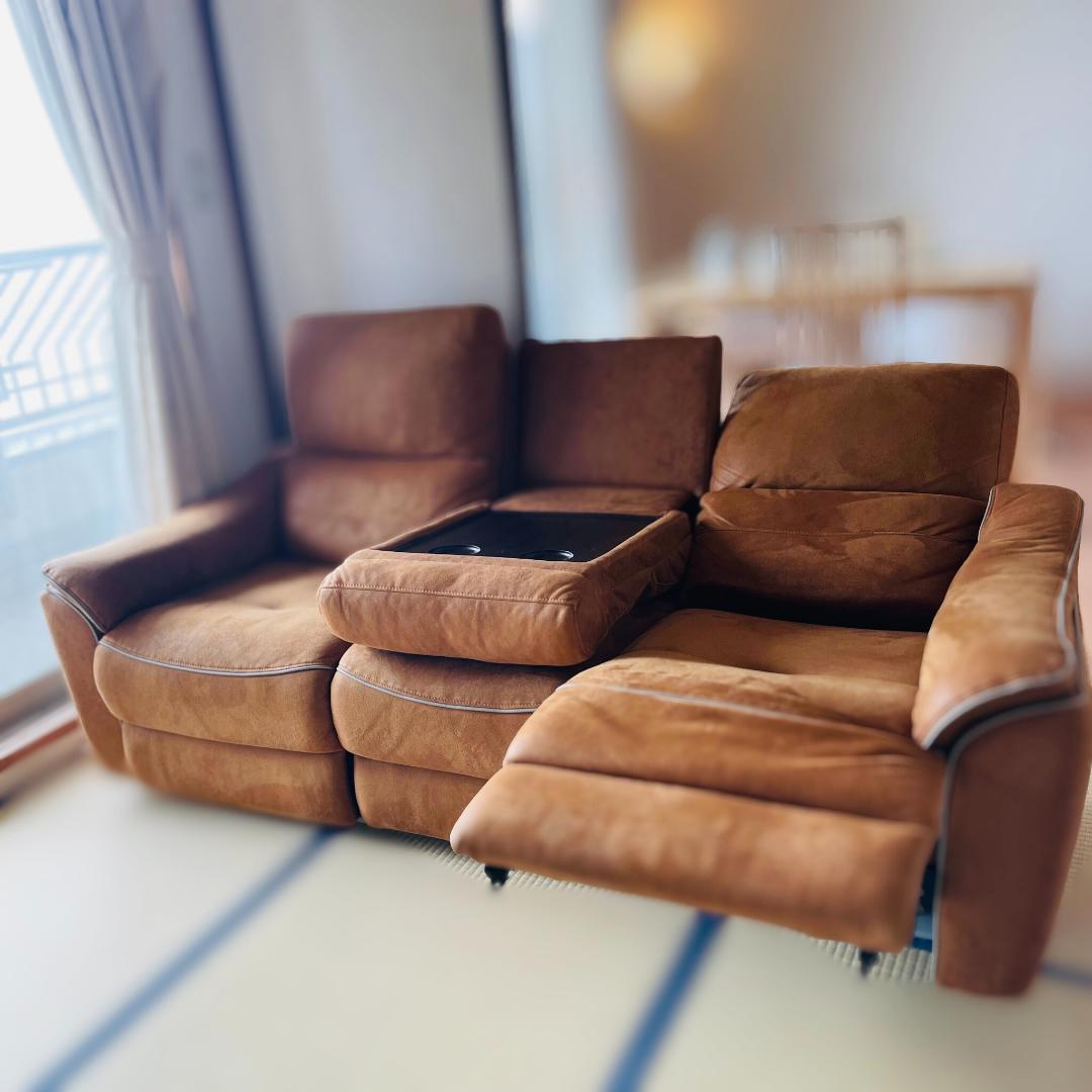 3人掛け 両側電動リクライニングソファ RELAX FORM「バッジオ」