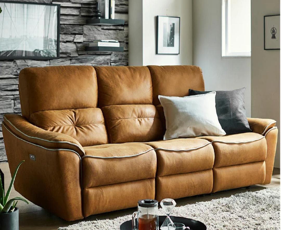 3人掛け 両側電動リクライニングソファ RELAX FORM「バッジオ」