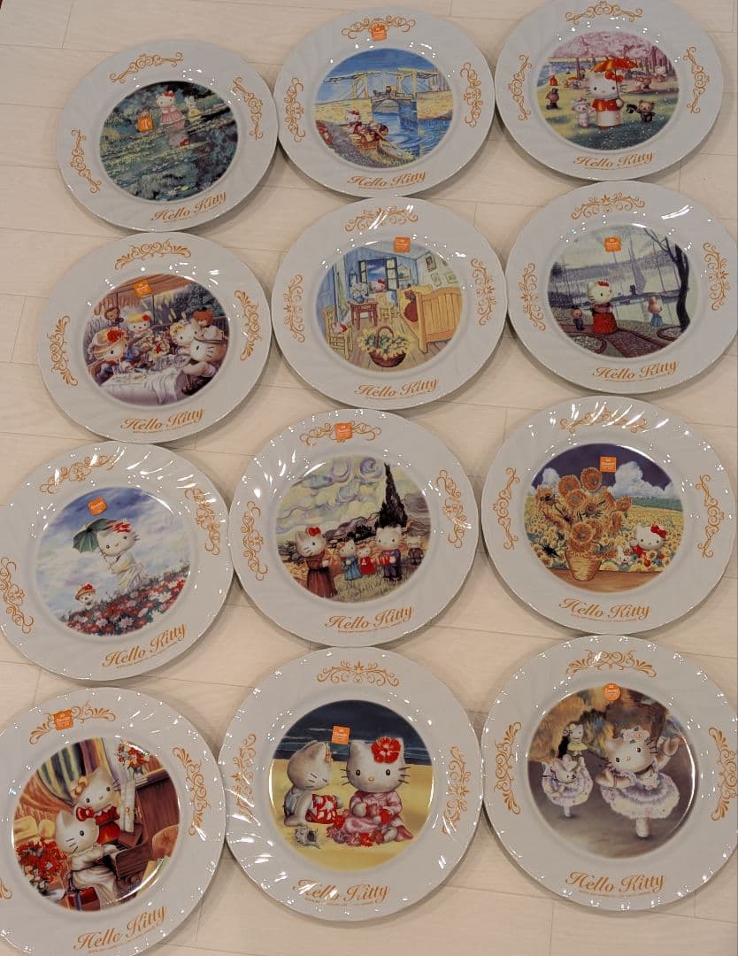 希少　ハローキティ　絵皿　2001　ゴッホ　30周年記念シリーズ　プレート　⑫