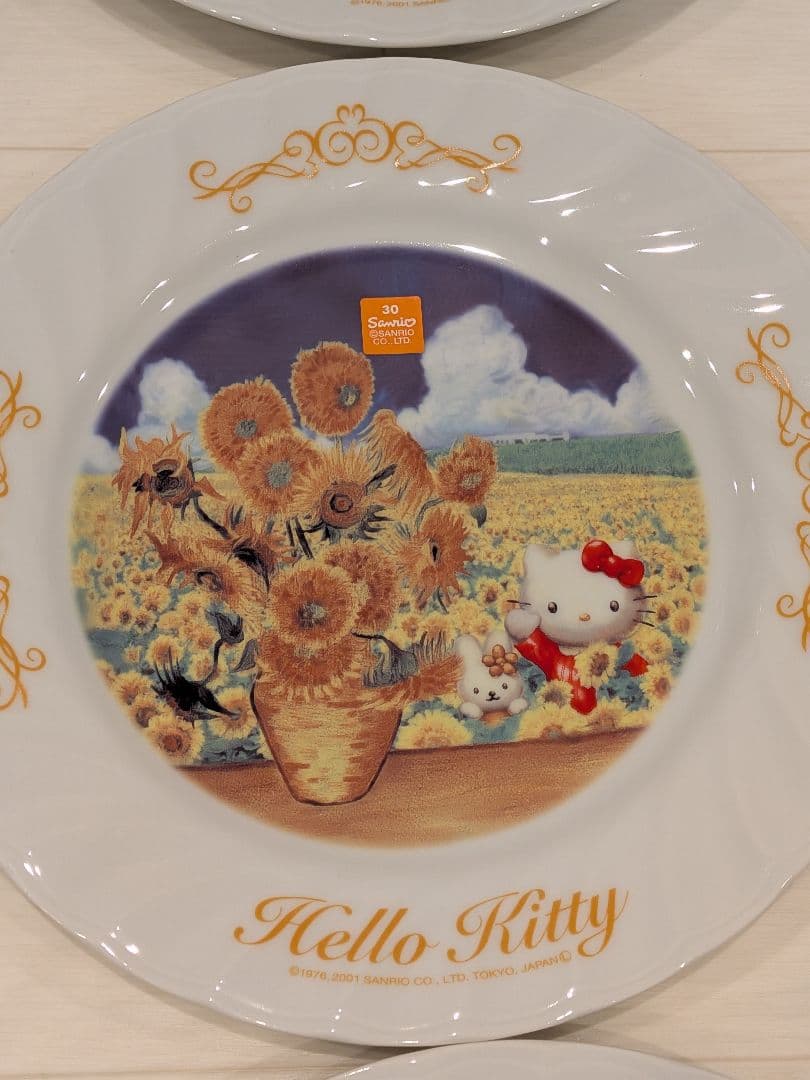希少　ハローキティ　絵皿　2001　ゴッホ　30周年記念シリーズ　プレート　⑫