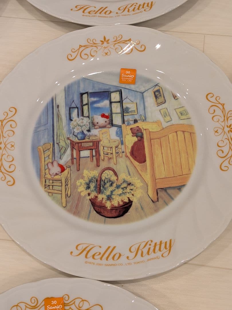 希少　ハローキティ　絵皿　2001　ゴッホ　30周年記念シリーズ　プレート　⑫