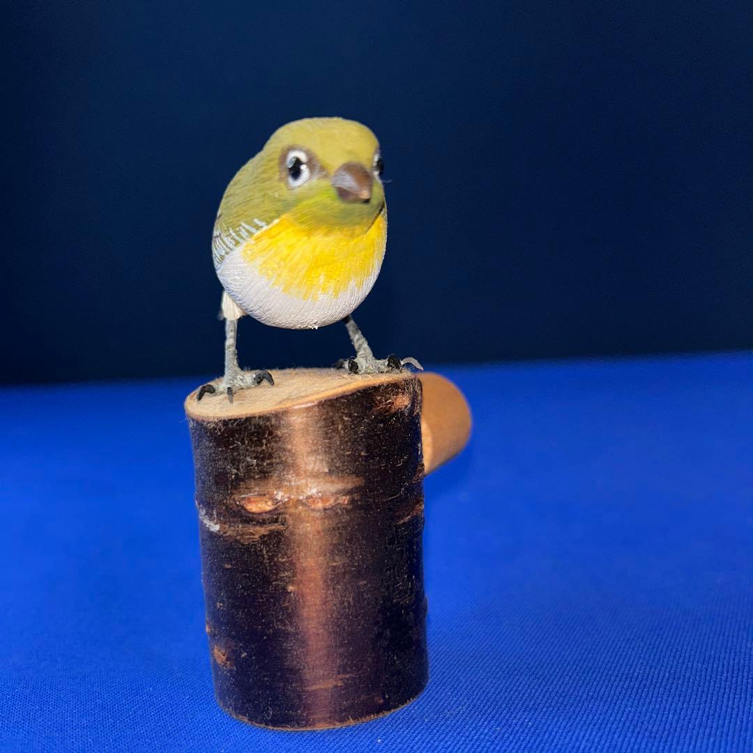 バードカービング　メジロ