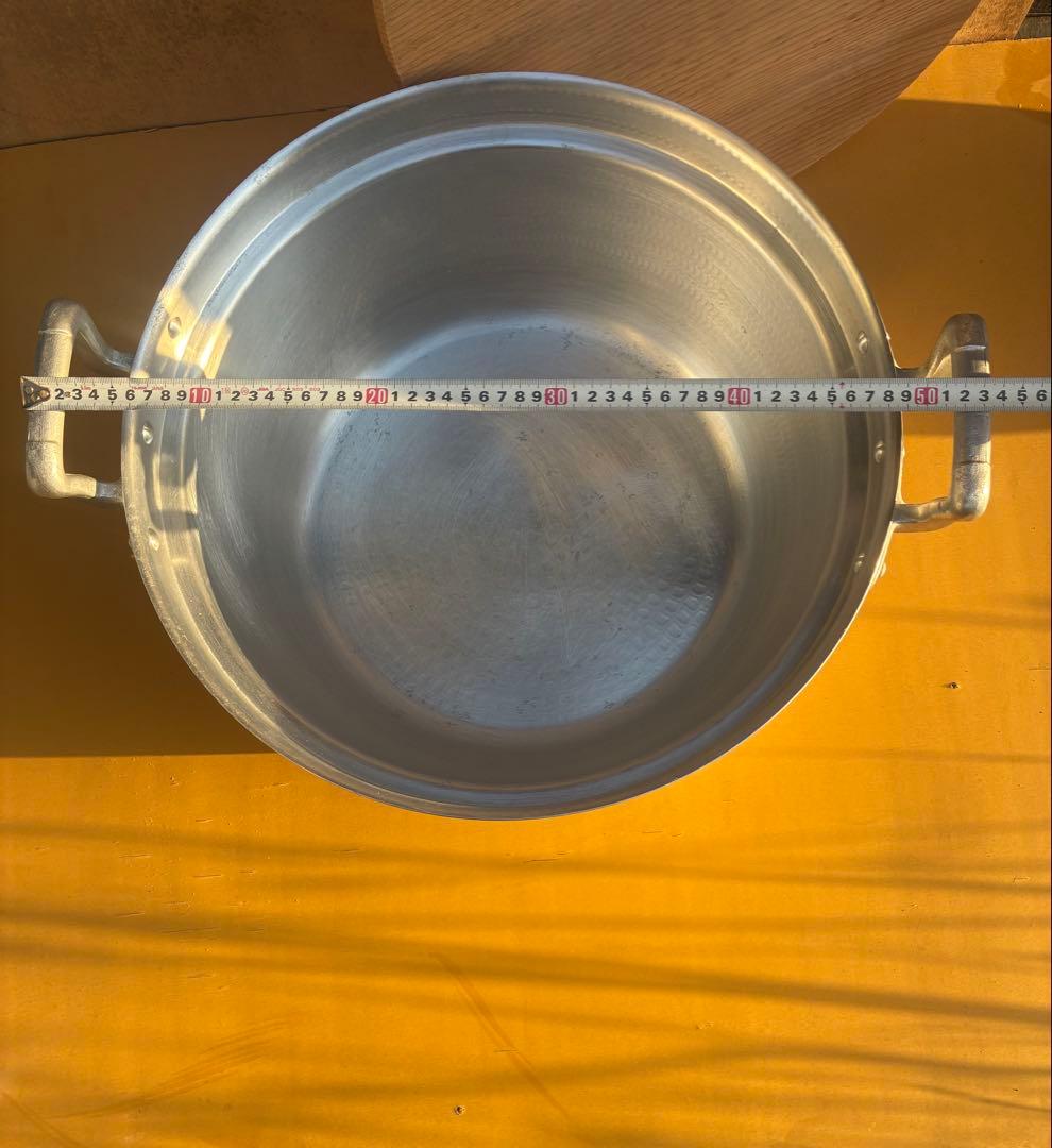 ぶー子さん専用！アルミ製両手鍋 45cm 木製蓋付き