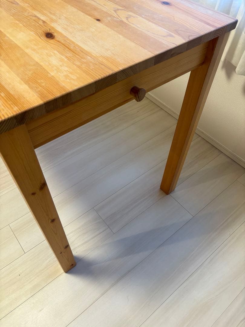 木製テーブル 2つの引き出し付き　無印良品