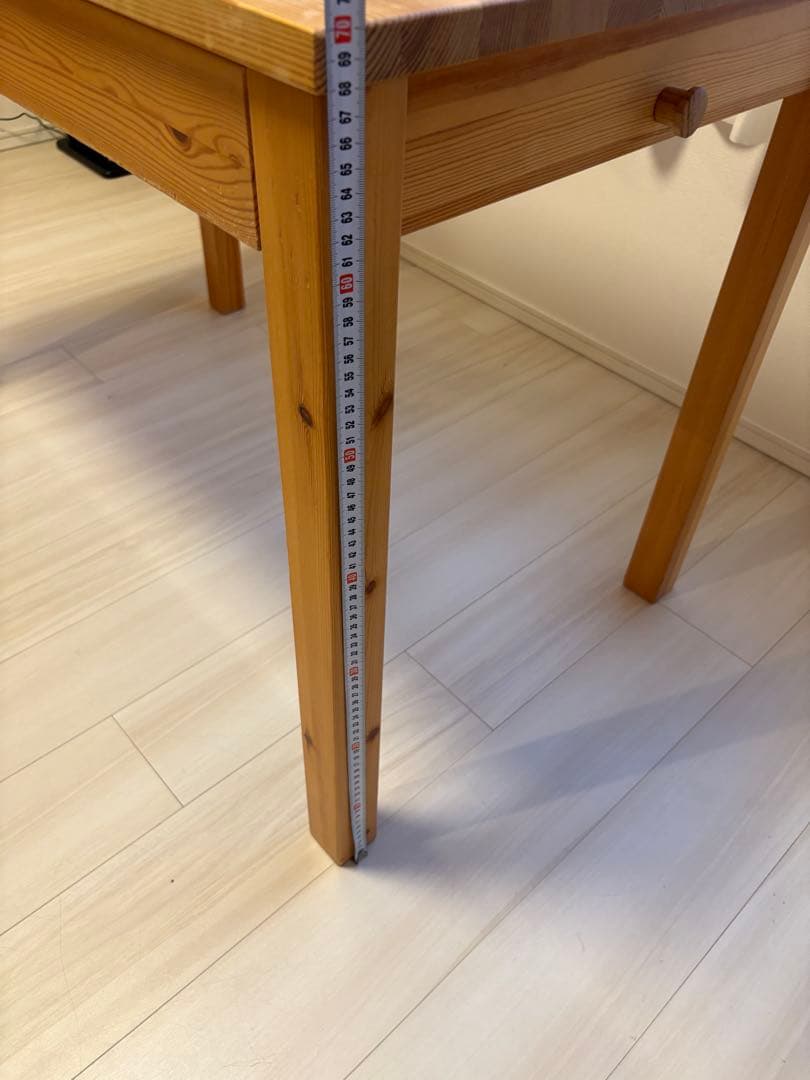 木製テーブル 2つの引き出し付き　無印良品