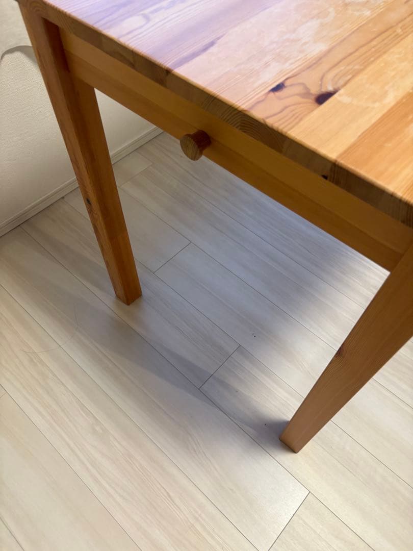 木製テーブル 2つの引き出し付き　無印良品