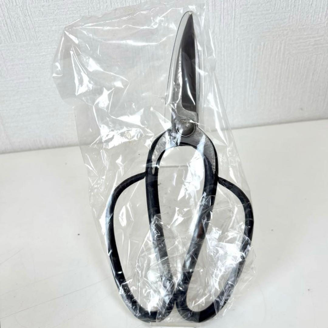 新品 箱付き 青紙鋼 盆栽 鋏 兼芳植木 はさみ 太口 裏透 手造り 大極上