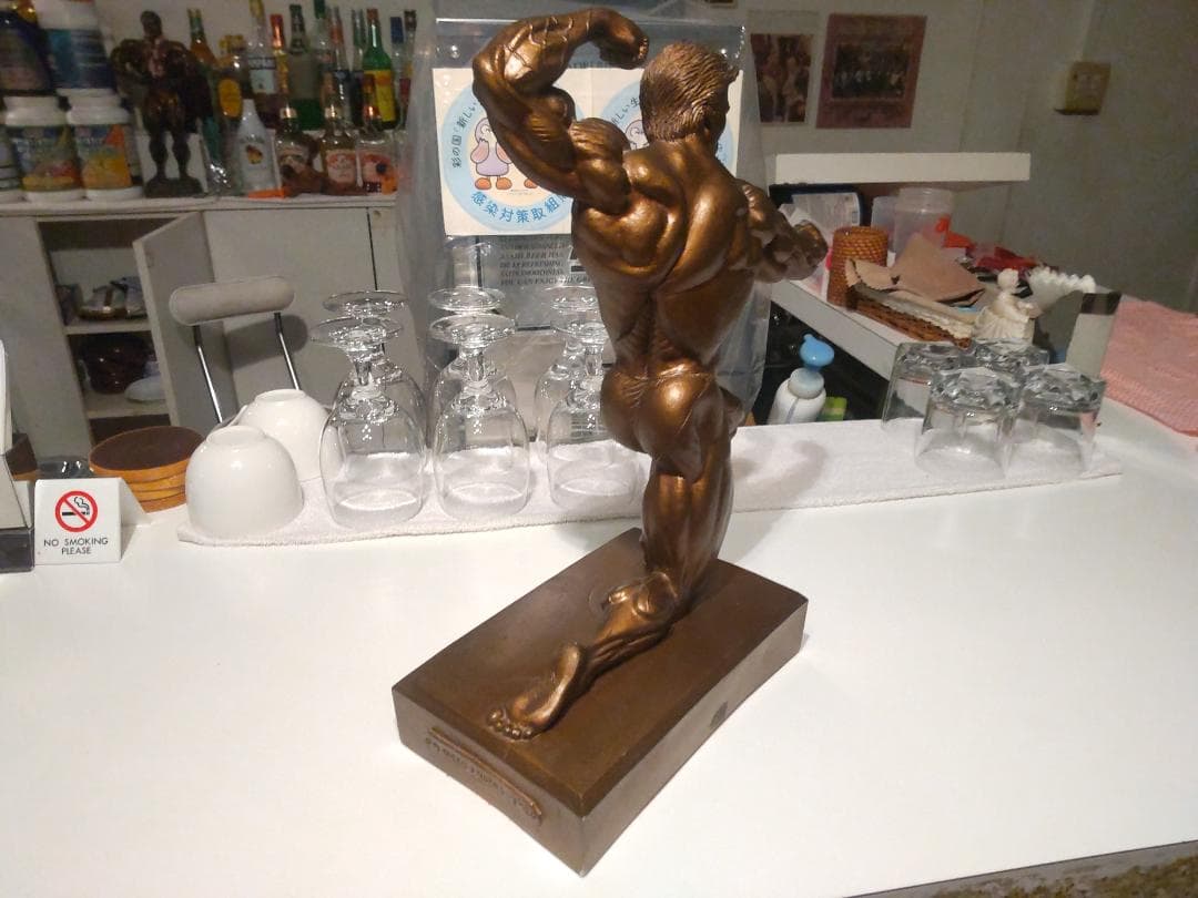 アメリカ選手権大会 優勝 ボディビル トロフィー 置物 オブジェ★ゴールドジム