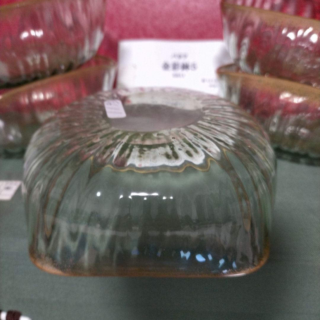 1910年頃 オールドバカラ Baccarat スクエアボウル 角鉢 5個セット