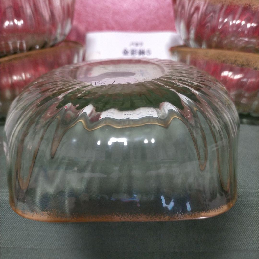 1910年頃 オールドバカラ Baccarat スクエアボウル 角鉢 5個セット