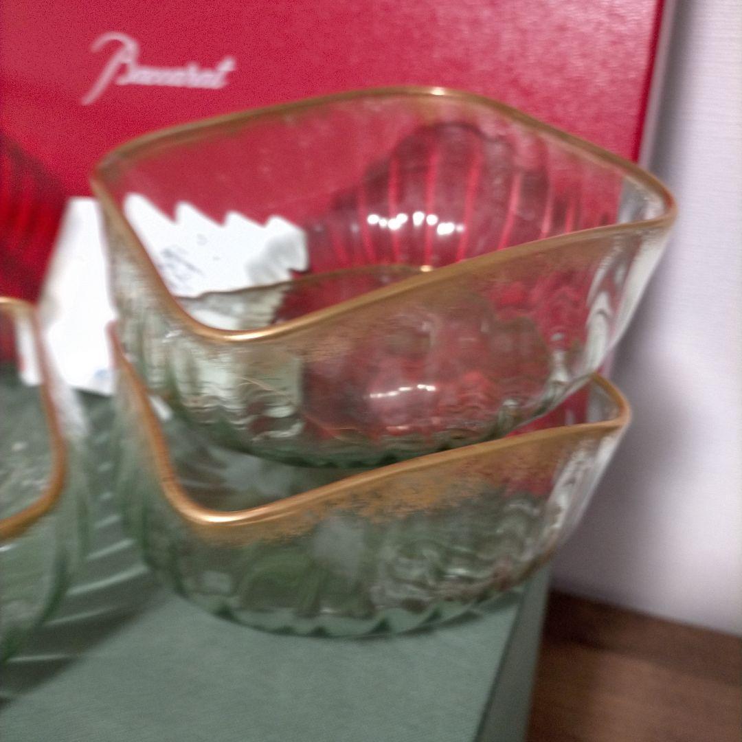 1910年頃 オールドバカラ Baccarat スクエアボウル 角鉢 5個セット