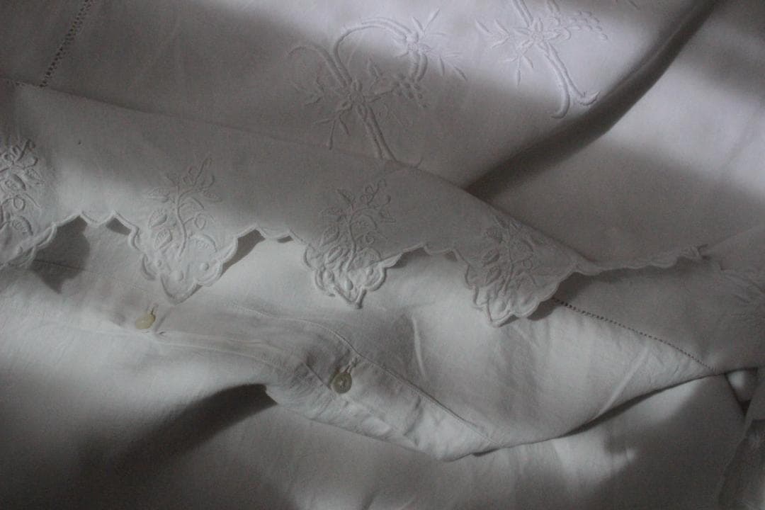 フランスアンティーククッションカバー \"P・F\"