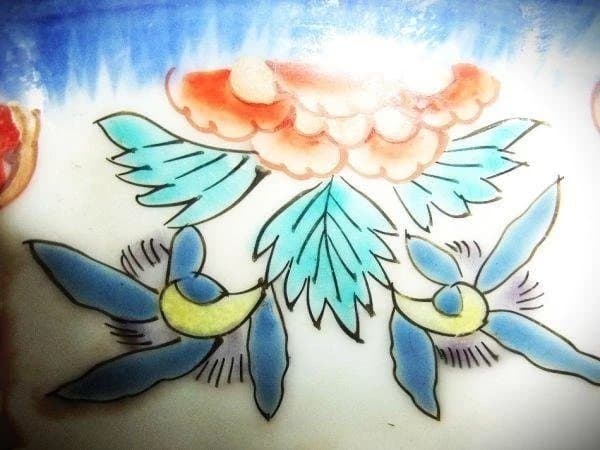 古伊万里 色絵 金彩 八角 鉢 二客 花鳥文 染付 時代物 骨董 - メルカリ