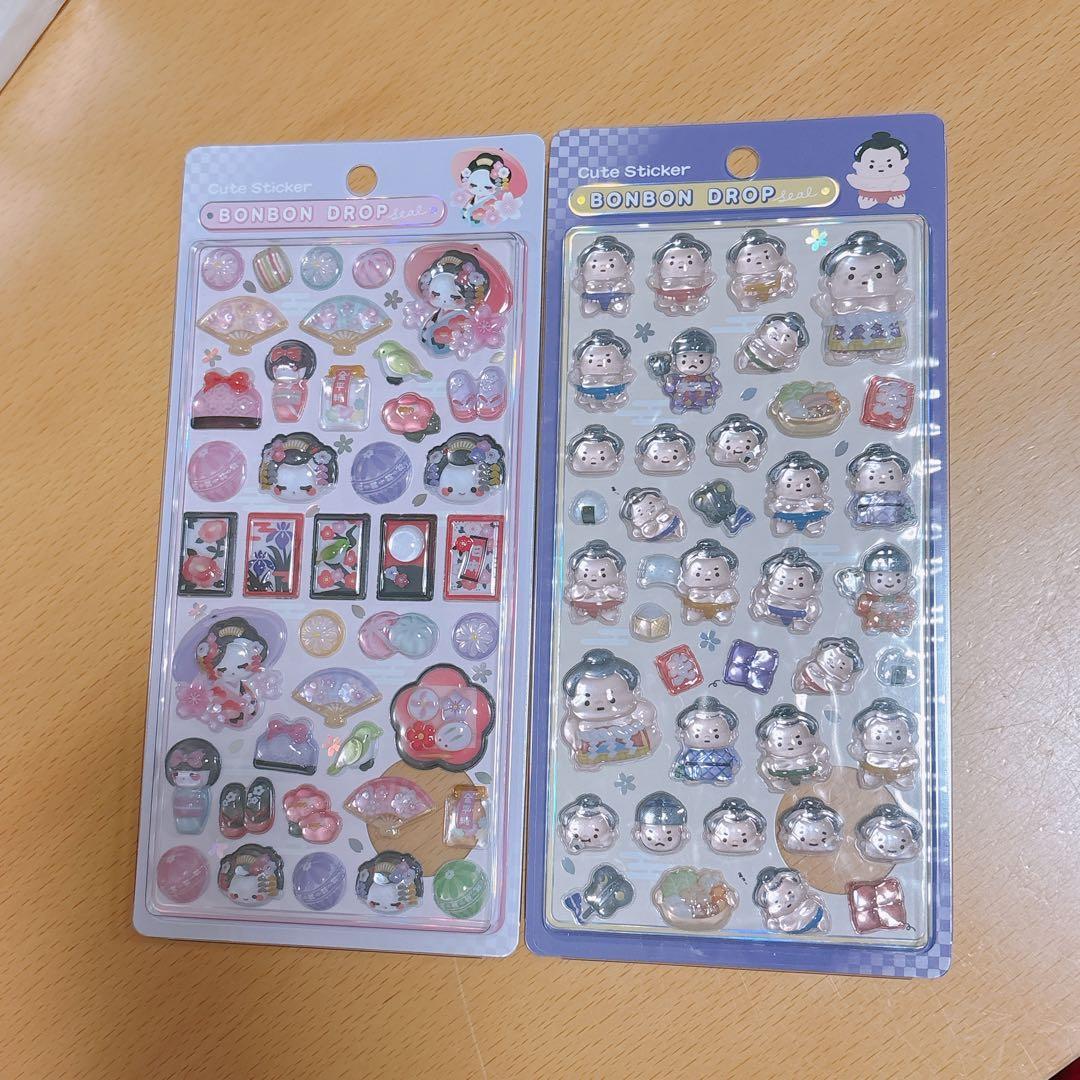 正規品】ボンボンドロップシール 和柄 相撲 舞妓 - メルカリ