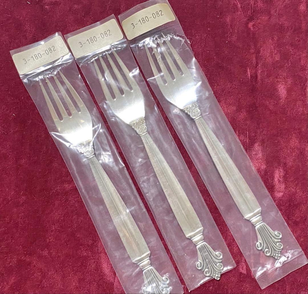 ジョージジェンセン e  純銀フォーク アカンサス 3本