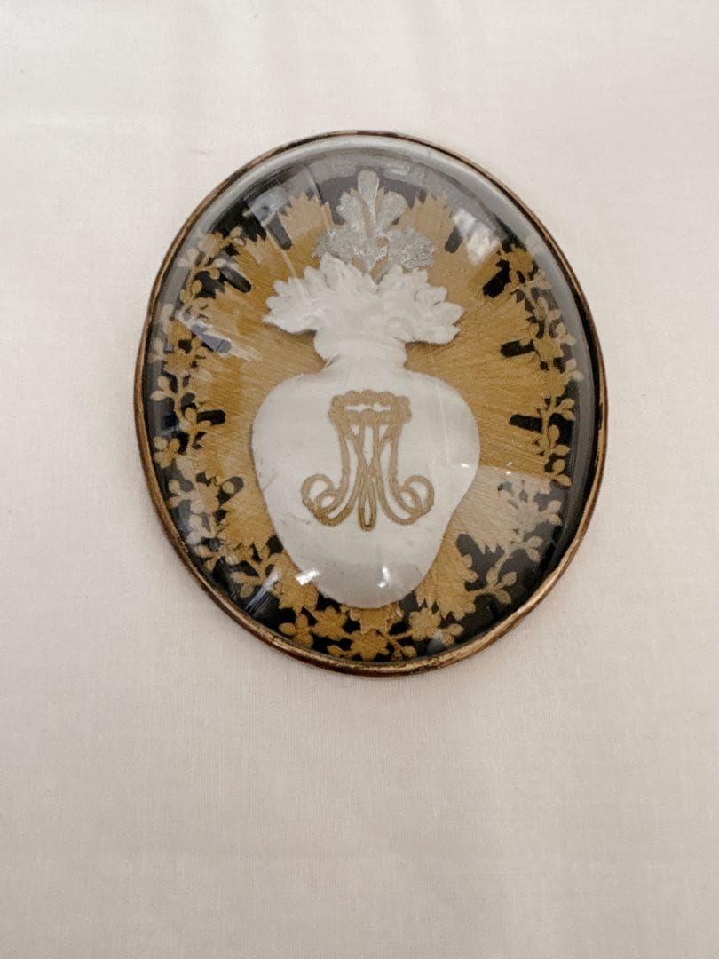 フランスアンティーク　メダイヨン　壁掛け　マリアさま