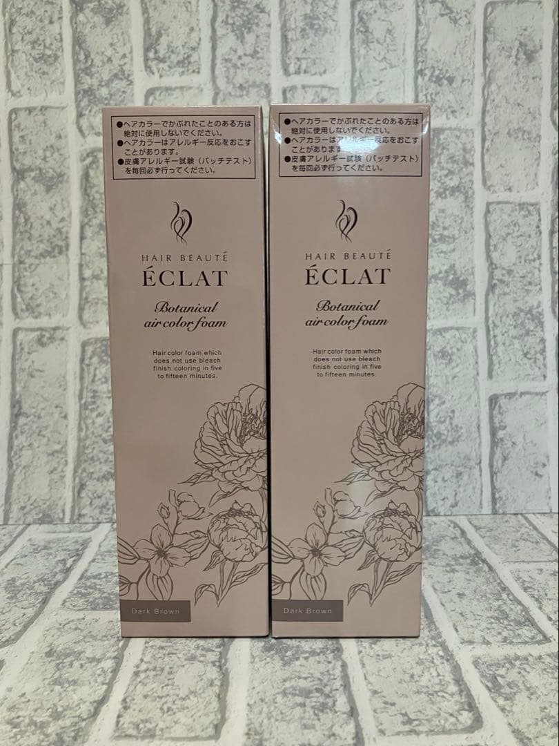 ヘアボーテ エクラ ボタニカル エアカラーフォーム up ダークブラウン 2本