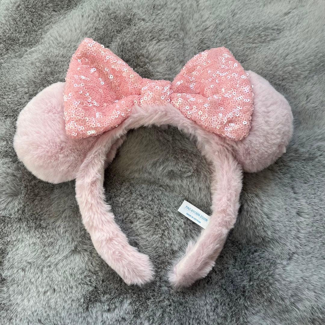 ディズニー ミニー カチューシャ ピンク ふわふわ もこもこ