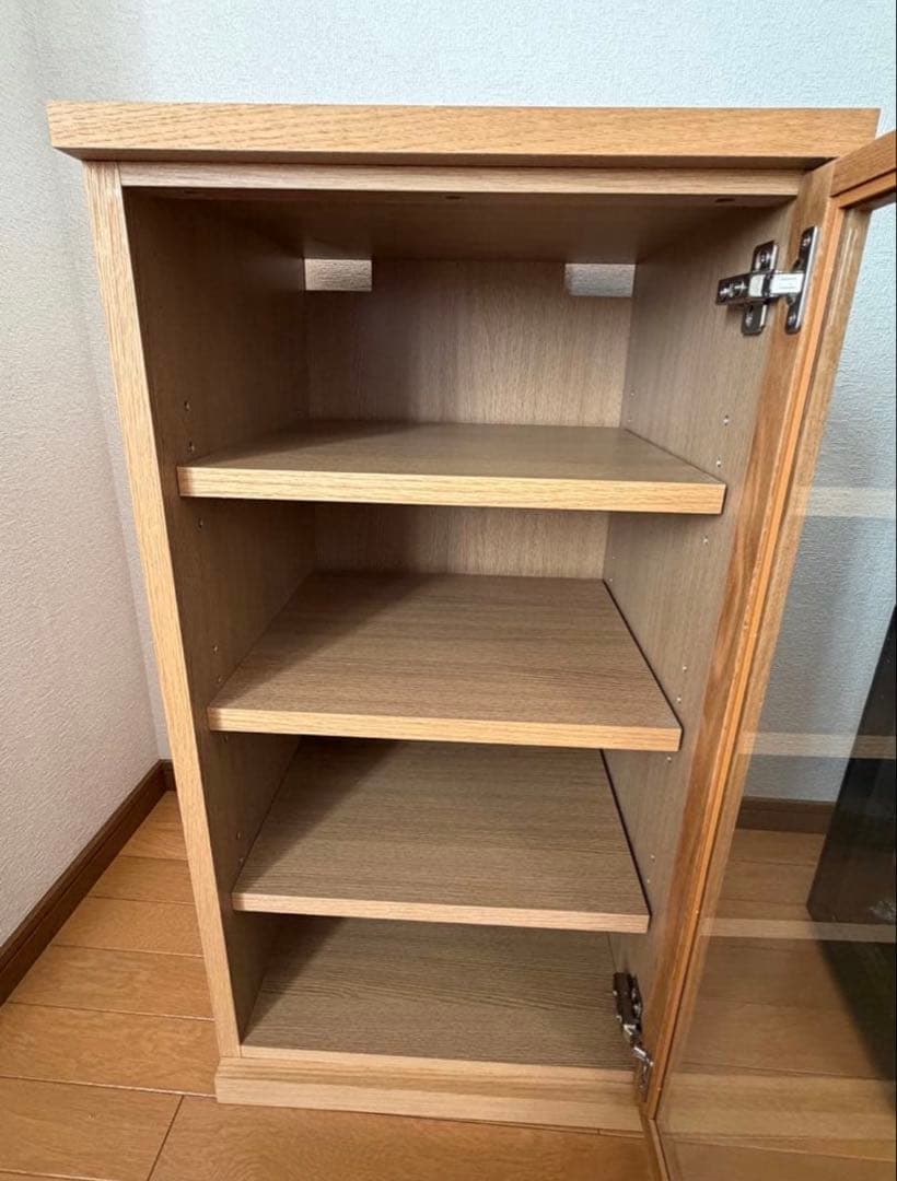 無印良品 木製ガラス扉キャビネット（廃盤品）