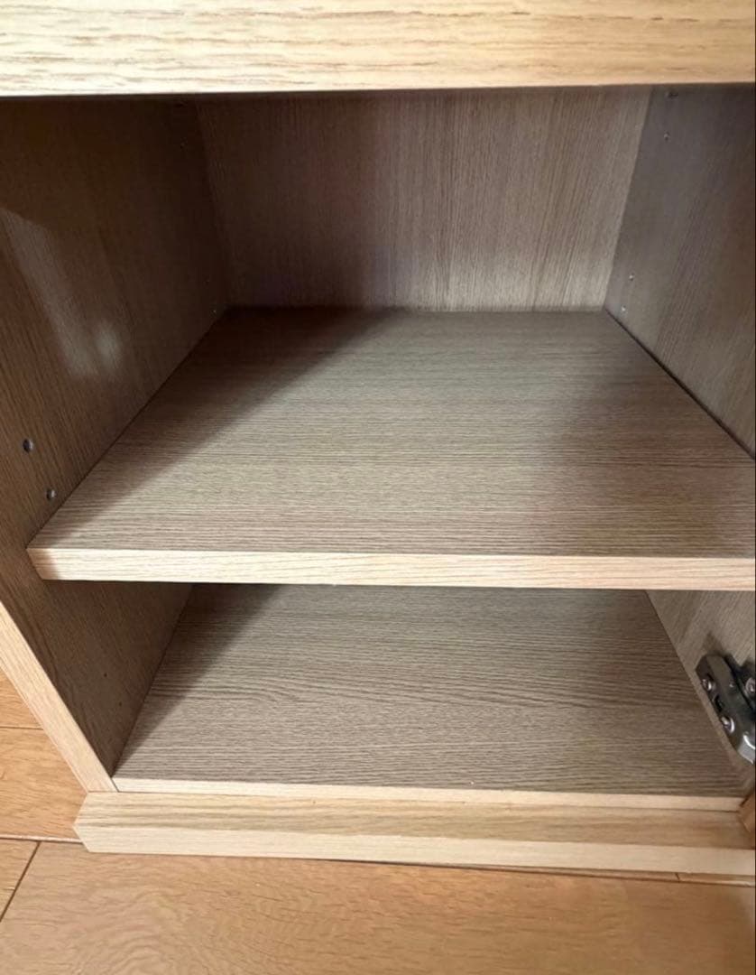 無印良品 木製ガラス扉キャビネット（廃盤品）