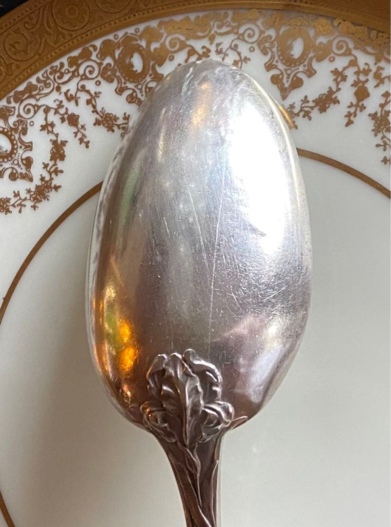 特価企画　ピュイフォルカ　アイリス　純銀ディナースプーン　フォーク各2本