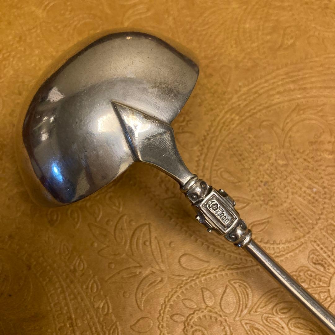 【純銀/約68.5g】ドイツ ソースレードル/19cm【マスカロン】