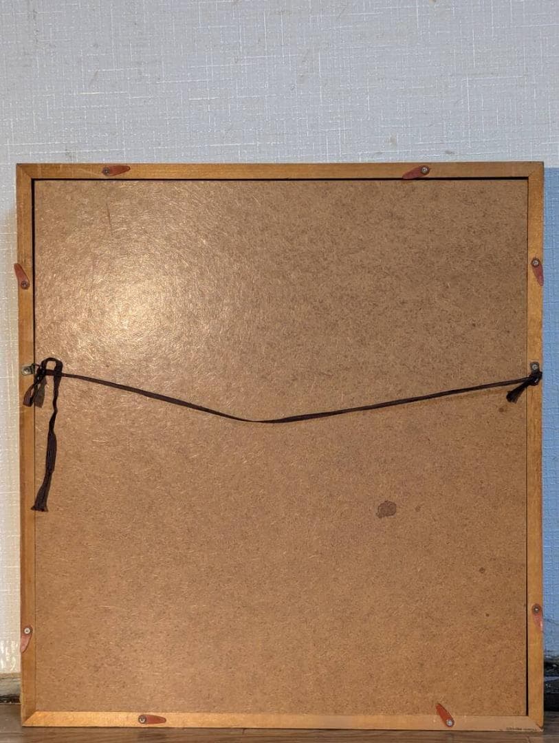 【真作】絵画　我妻英策　水彩（色紙）　ひなげし　揺れる花茎と可憐な彩り　Z96\